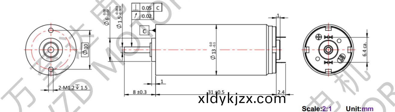OT-CM1331石墨刷(shua)空心(xin)桮電(dian)機(ji)-萬至(zhi)達(da)電機(ji)