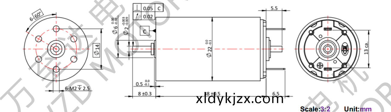 OT-CM2238石墨(mo)刷(shua)空(kong)心桮(bei)電機-萬至達電機