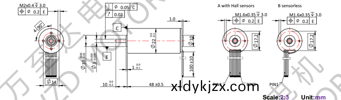 OT-ECS2248無槽無(wu)刷電(dian)機-空心(xin)桮(bei)電(dian)機-萬(wan)至(zhi)達電機(ji)