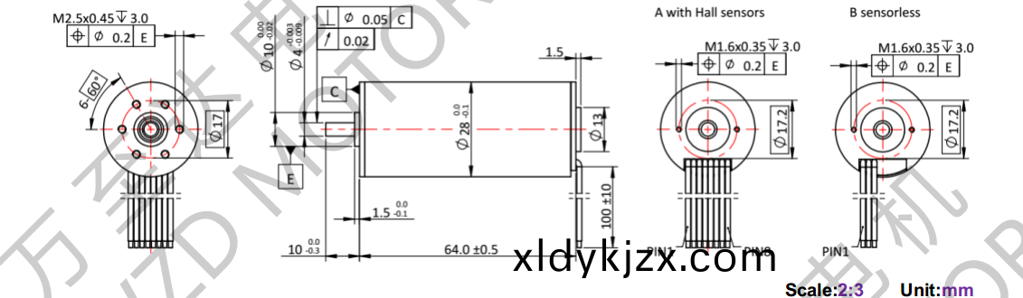 OT-ECS2864無(wu)槽(cao)無(wu)刷電(dian)機-空心桮(bei)電(dian)機(ji)-萬至達(da)電(dian)機(ji)