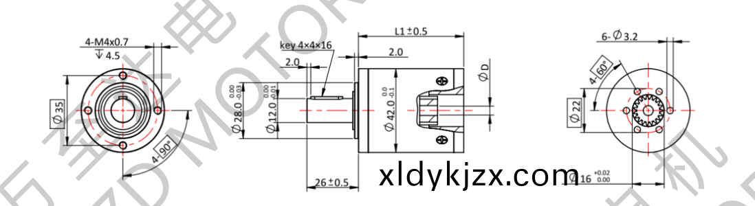 OT-42LGP行星(xing)齒輪(lun)箱(xiang)-齒(chi)輪(lun)箱-萬至(zhi)達(da)電機