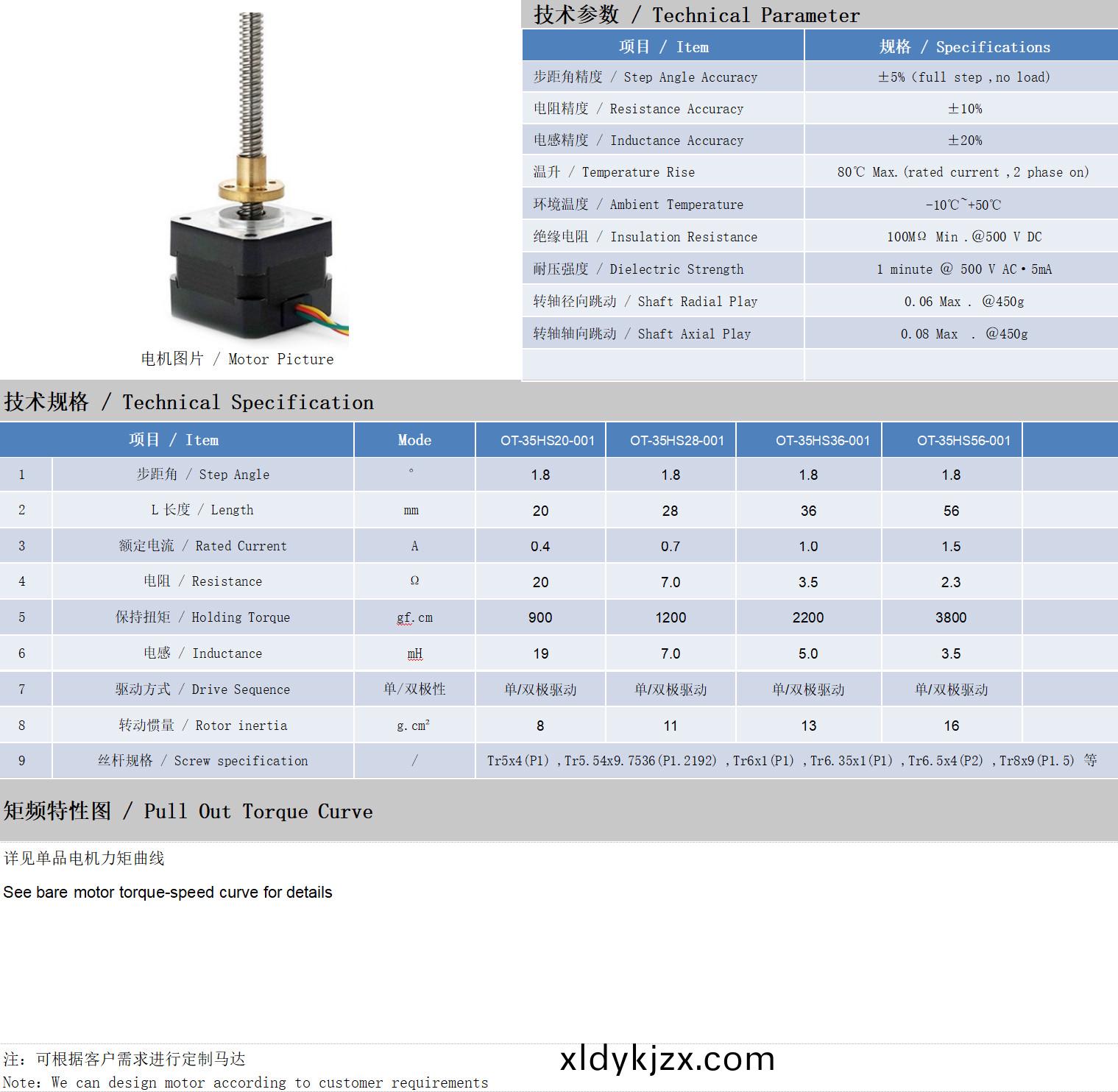 35係列(lie)絲桿電機(ji)技(ji)術(shu)蓡(shen)數(shu)